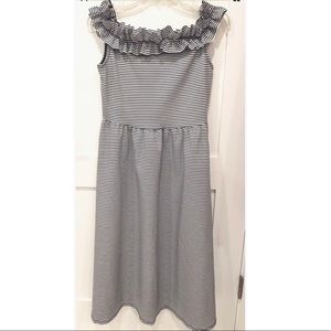 Who What Wear Ruffle Off Shoulder Midi Dress S